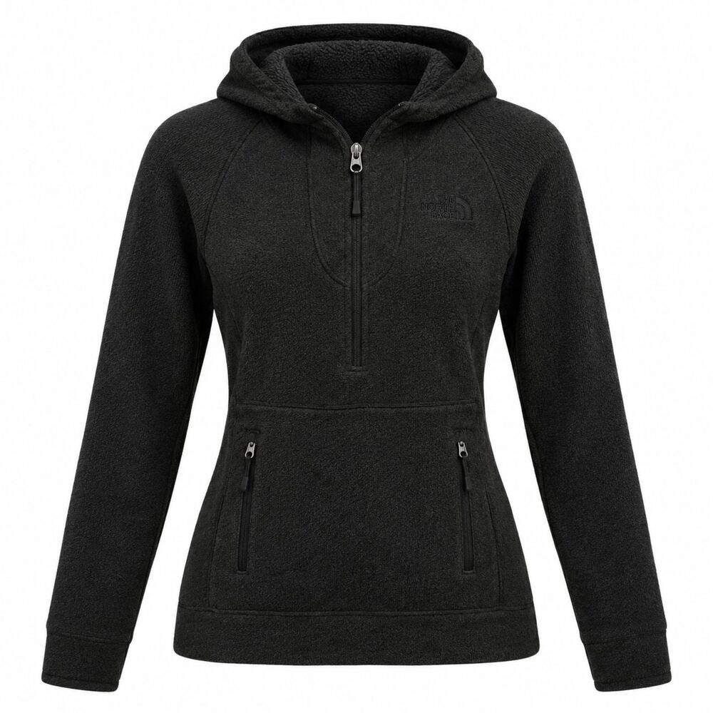 The North Face Small (4-6) Black 1/2 Zip Fleece Hoodie Pullover Gorpcore Outdoor